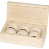 Drevená krabička so 6 prstencami na servítky