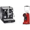 La Pavoni Cellini Classic, black + Eureka Helios 65, ferrari red
