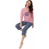 Dámske pyžamo Luna 331 3/4 S-2XL Růžová XXL