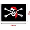 Pirátska vlajka 90 x 150 cm