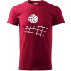 Volejbalová sieť - Klasické pánske tričko vyššej gramáže - S ( Marlboro červená )