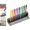 Fixy vláknové Stabilo Pen 68 Click Set - stojan na stôl a peračník v jednom (sada 10 kusov)