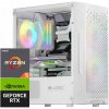 BIELY HERNÝ POČÍTAČ PRE HRY RYZEN 5 3600 32GB RTX 3050 SSD 1TB W11 RGB