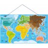 Woody Puzzle mapa světa Svět v obrázcích, 2 v 1