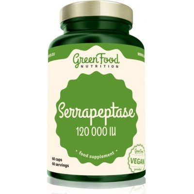 GreenFood Nutrition Serrapeptase 120 000 IU podpora správneho fungovania organizmu 60 kapsúl
