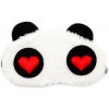 Maska na oči na spanie Panda Panda oči: červené srdce