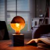 Calex Square Marble stolová lampa, čierna - 3001001900