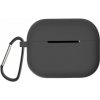 Silikónové púzdro pre Airpods Pro 2 s karabínou - Čierna