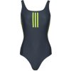 adidas Plavky jednodielne 3-Stripes Graphic V-Back Swimsuit Námornícka modrá