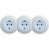 Kliklap - Trojitá retro domová zásuvka s rámikom SCHUKO 230V modrá KA0027+2xKA0026+3xKA0108 + záruka 3 roky zadarmo