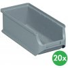 Allit Plastové boxy 102 x 215 x 75 mm sivé