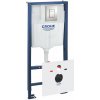 Grohe Rapid SL Predstenová inštalácia s nádržkou na závesné WC, súprava Fresh a tlačidlo Skate Cosmopolitan, matný chróm 39449000-GR
