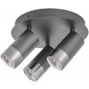 Rabalux 5071 prisadené stropné svietidlo Zircon 3x5W | GU10 - čierna, strieborná