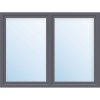 Plastové okno dvojkrídlové so štulpom ARON Basic biele/antracit 1500 x 650 mm