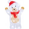 Dekorácia MagicHome Vianoce, Medveď, 30x LED, studená biela, akryl, IP44, exteriér, 19x11,5x30 cm