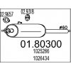 Stredný tlmič výfuku MTS 01.80300