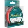 Delphin Prívlačová Šnúra Zander 8 Fluo Červená - Priemer 0,14 mm Nosnosť 9,8 kg Návin 150 m