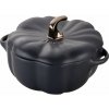 Staub Cocotte keramická zapekacia misa v tvare tekvice 15 cm/0,7 l, čierna, 40508-549