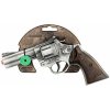 Gonher Policejní revolver Gold colection stříbrný kovový 12 ran gon1271