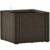 STEFANPLAST Samozavlažovací kvetináč NATURAL DELUXE 43x43x33cm moka