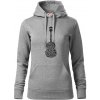 Gitara - názvy hudobných štýlov - Mikina dámská Cape s kapucí - 2XL ( Tmavosivý melír )