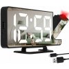 Izoxis 19576 Zrkadlové hodiny s projektorom čiernej