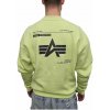 Alpha Industries mikina pánska LOGO BP Sweater arctic lime Farba: žltá, Veľkosť: 3XL