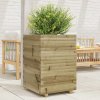 vidaXL Záhradný kvetináč 50x50x72 cm impregnovaná borovica