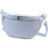 Luka 24-017 svetlomodrá dámska kožená kabelka na opasok, crossbody 37 x 22 x 11 cm