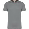 Kariban Tričko PA4012, sportovní, krátký rukáv, pánské COT204012a1203-fine grey L Šedá fine