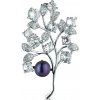 JwL Luxury Pearls Elegantná brošňa s tmavou perlou JL0867