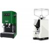 Gaggia New Classic E24, green + Eureka Mignon Silenzio, CR white