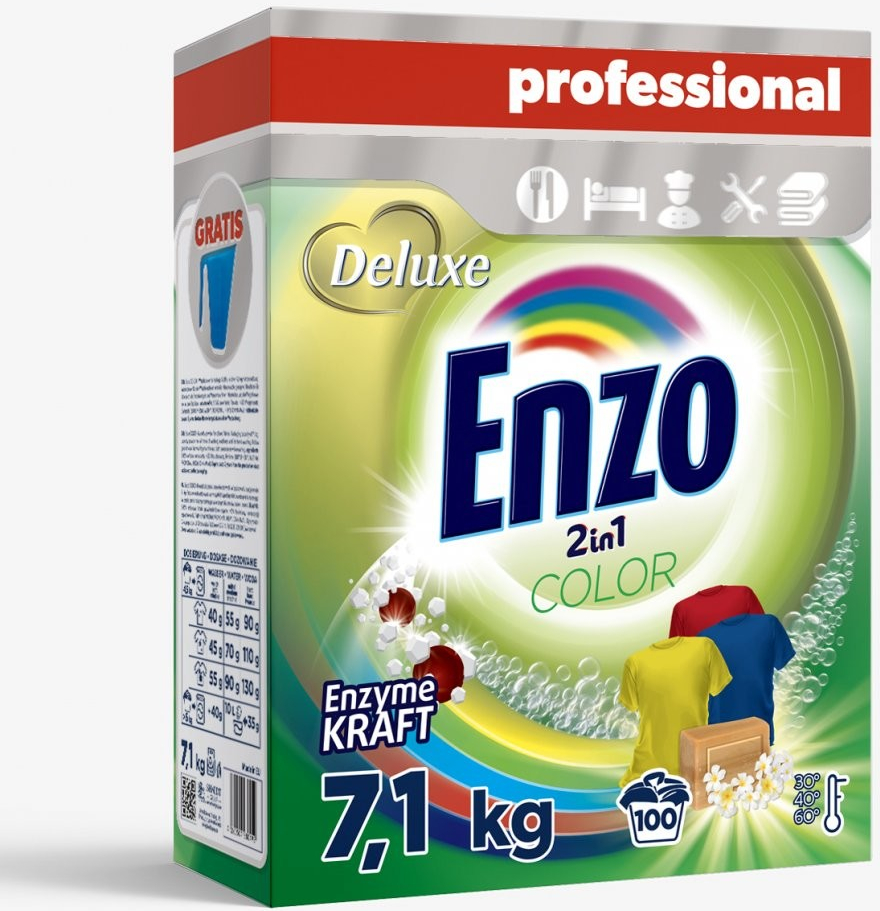 Deluxe Enzo Professional prací prášok na farebnú bielizeň 100 PD 7,1 kg