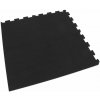 Čierna gumová podlahová doska (puzzle - roh) FLOMA FitFlo SF1050 - dĺžka 95,6 cm, šírka 95,6 cm, výška 1,6 cm
