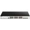 D-Link D-Link DGS-1210-28P/ME 24-Port 10/100/1000BASE-T PoE + 4-Port 1 Gbps SFP Metro Ethernet Managed Switch, 193W