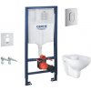 Grohe Solido SET+závesné WC Bau Ceramic Rimles+sed.SC easylook+tlačidlo ArenaCosmo Chróm GRO 39418001