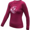 Dámske tričko s dlhým rukávom Sensor, MERINO ACTIVE FOX fialová,biela XL