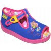 Befado detské papuče Sponky modré veľkosť 18