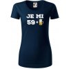 Je mi 60 pivo - Dámske tričko z organickej bavlny Origin (GOTS) - XL ( Tmavomodrá (veľmi tmavá - skoro čierna) )