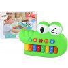 LEAN TOYS Náučný hudobný klavírny organ zelený krokodíl