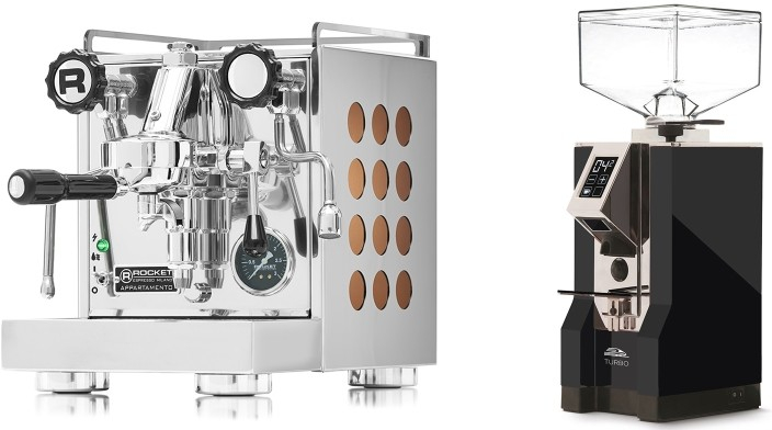 Set Rocket Espresso Appartamento + Eureka Mignon Turbo