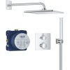 GROHE Precision Thermostat sprchový systém pod omietku s termostatom, horná sprcha 1jet EcoJoy 310 x 310 mm, tyčová ručná sprcha 1jet, chróm, 34881000