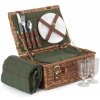 Willow Direct Piknikový kôš GREEN CLASSIC prútený pre 2 osoby s dekou
