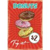 Ceduľa Restaurant Menu - Donuts Vintage style 30cm x 20cm Plechová tabuľa