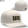 Fox šiltovka Typeface flexfit hat, biela, L/XL