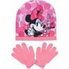 SUN CITY Čiapka rukavice Minnie Mouse Girl sada 2ks Barva: RŮŽOVÁ 52