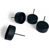 Bodce - zapichovacie podstavce na čajové sviečky 4ks - krátke čierne