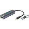 D-Link USB-C/USB na Gigabit Ethernet adaptér s 3 USB 3.0 Ports DUB-2332