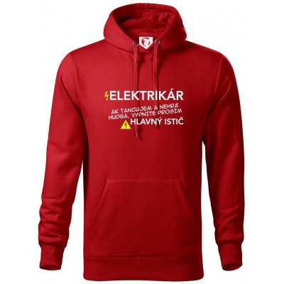 Elektrikár hlavný istič mikina s kapucňou Hooded sweater červená od 40,79 €  - Heureka.sk