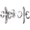 Šperky eshop - Náušnice z ocele 316L, symbol kráľovskej ľalie - Fleur de Lis SP93.16